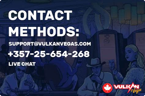 Vulkan Vegas Support and Contact Page.